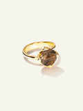 TULIP Ring Small with Smoky Quartz