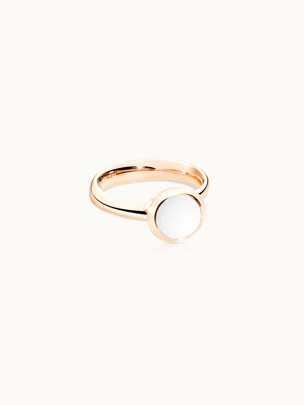 Ring BOUTON small Cacholong Cacholong