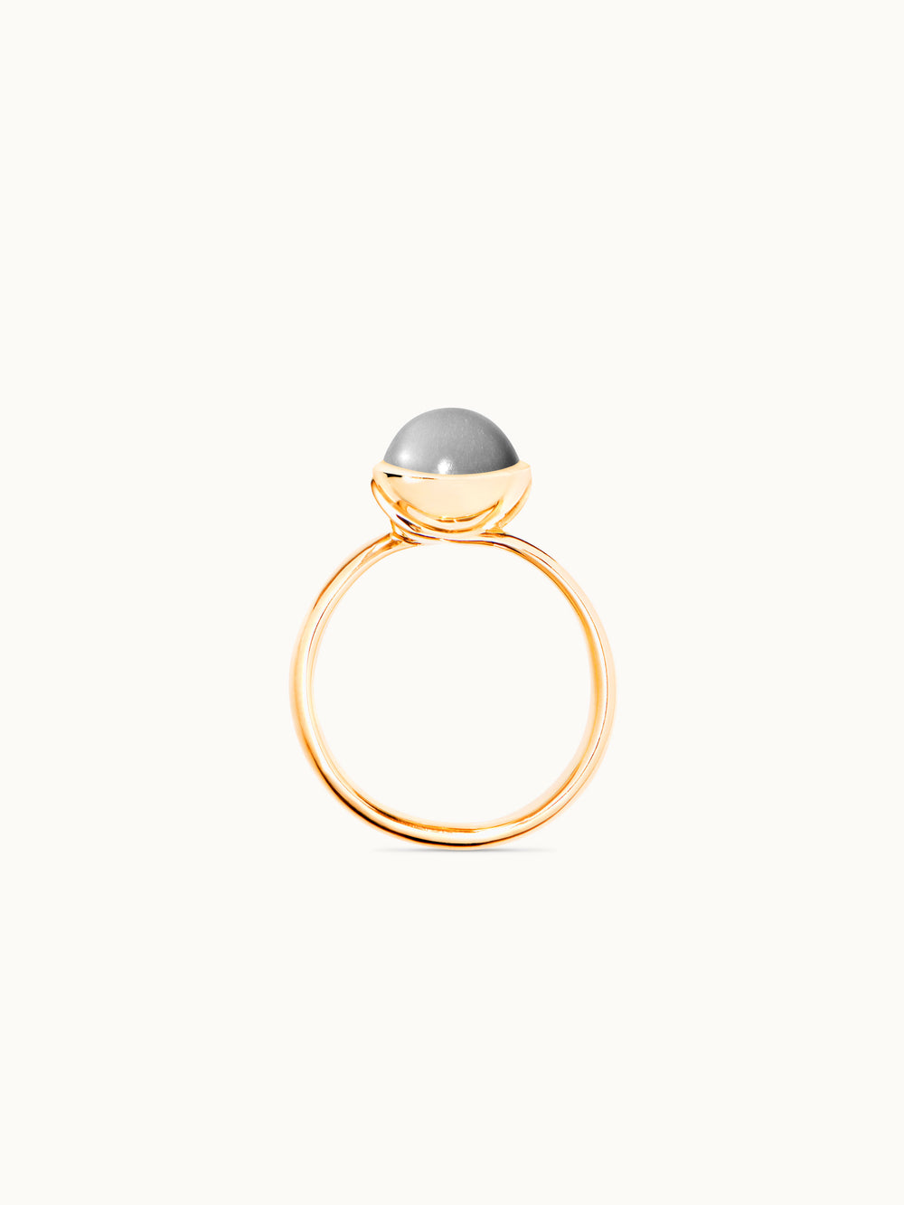 Ring BOUTON small Moonstone grey grey Moonstone