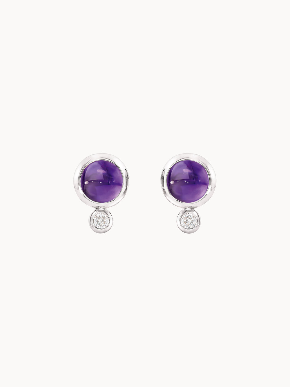Ohrringe BOUTON Amethyst / Classic