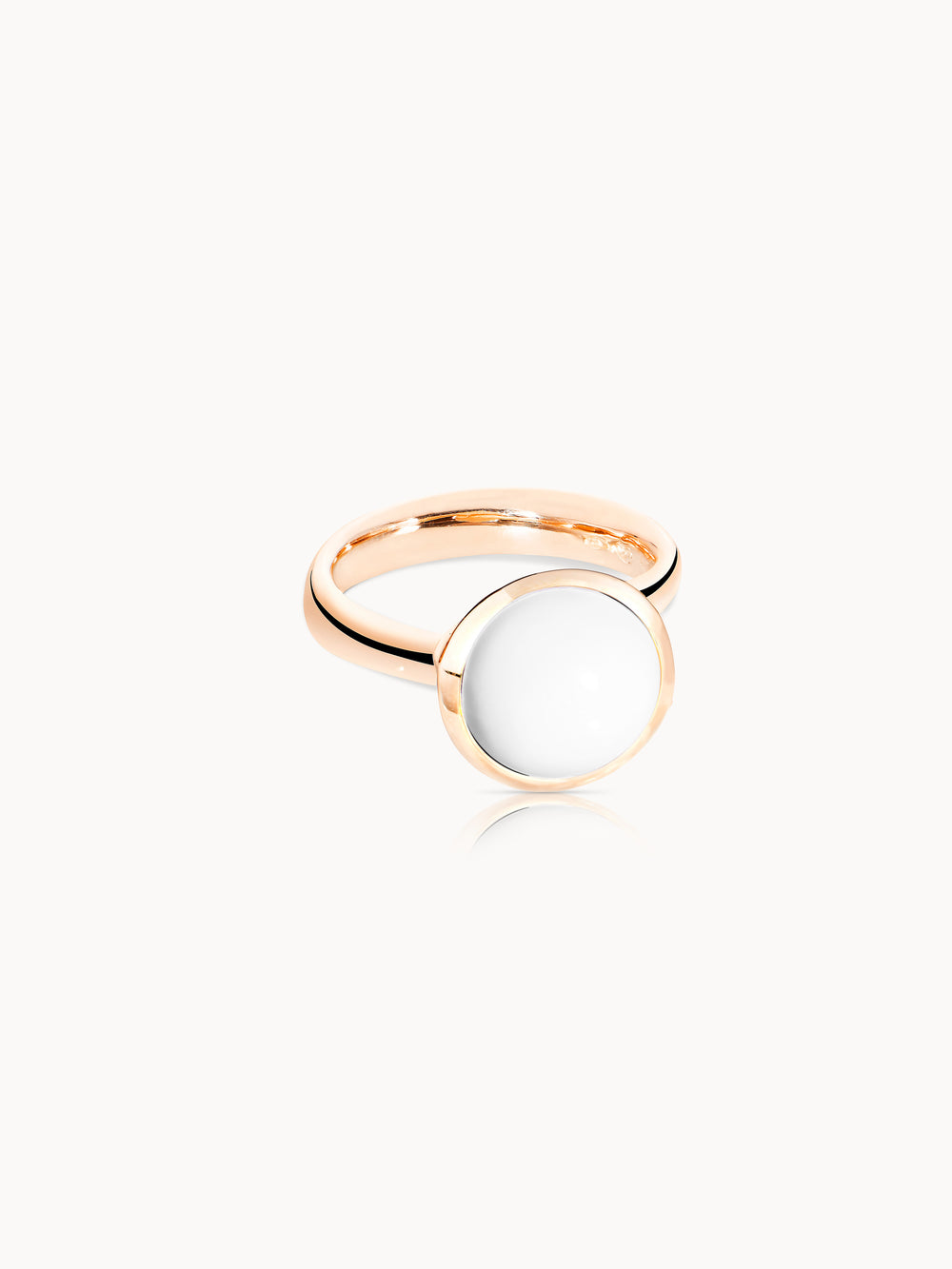 Ring BOUTON large Cacholong Cacholong