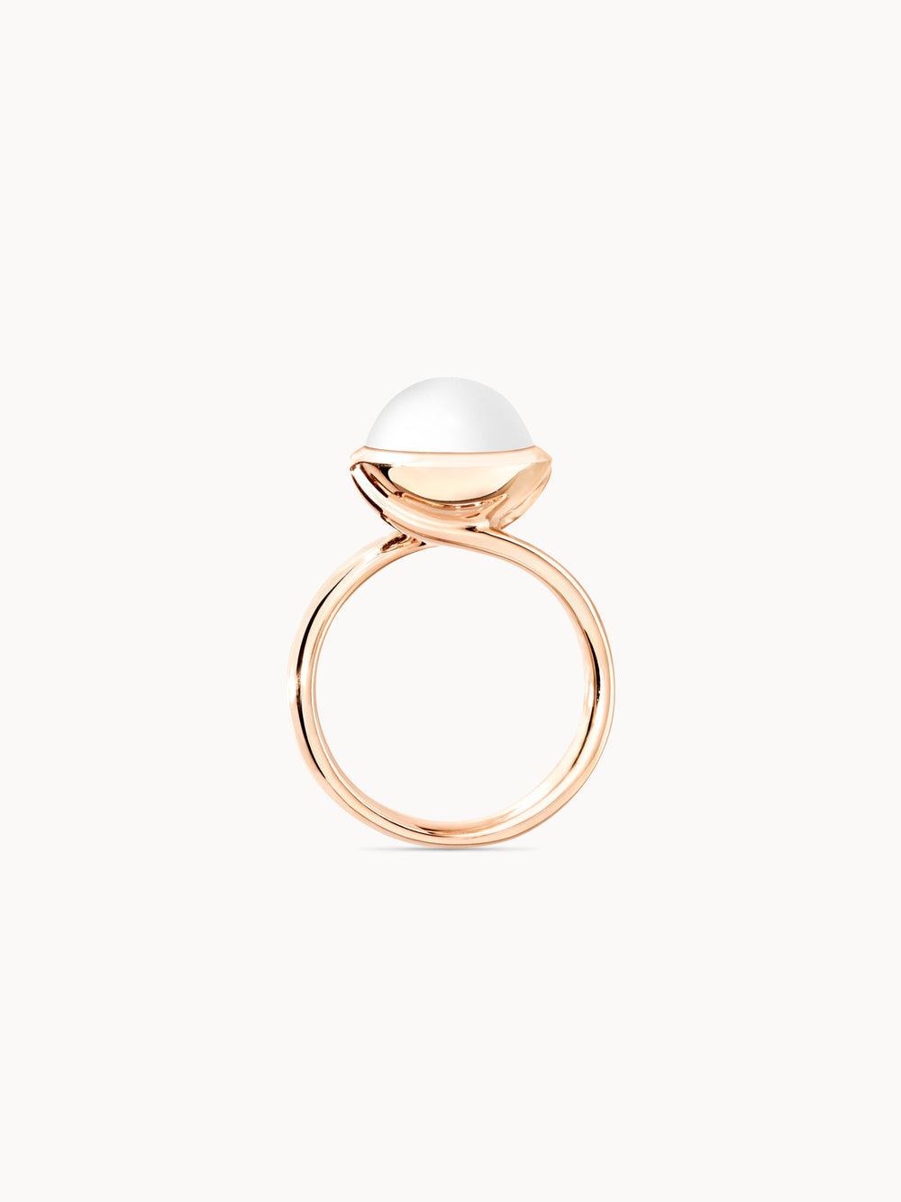 Ring BOUTON large Cacholong Cacholong