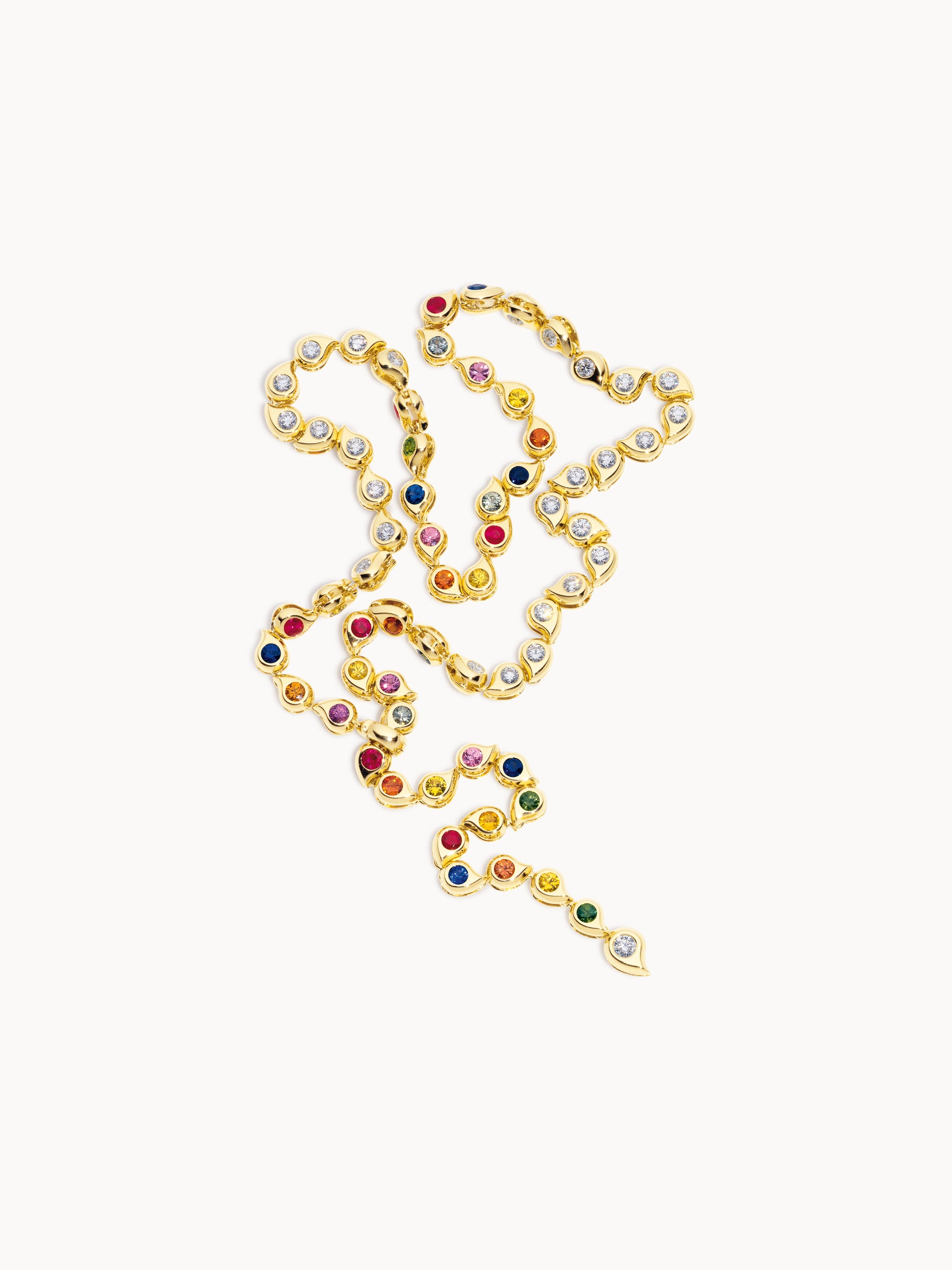 SNOWFLAKES Rivière Collier Necklace in 'Classic' / 'Candy'